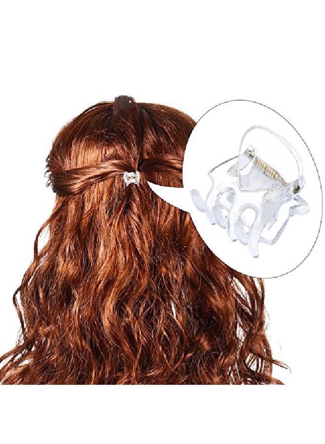 Hotop 24 Pcs Small Mini Hair Clips Tiny Hair Claws Pins Clamps Plastic For Women Girl'S Hair (Clear) - Image 5