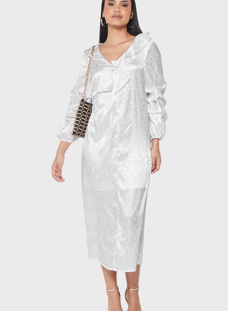 سيفي فور هانيا فستان مزين بكشكش - Image 1