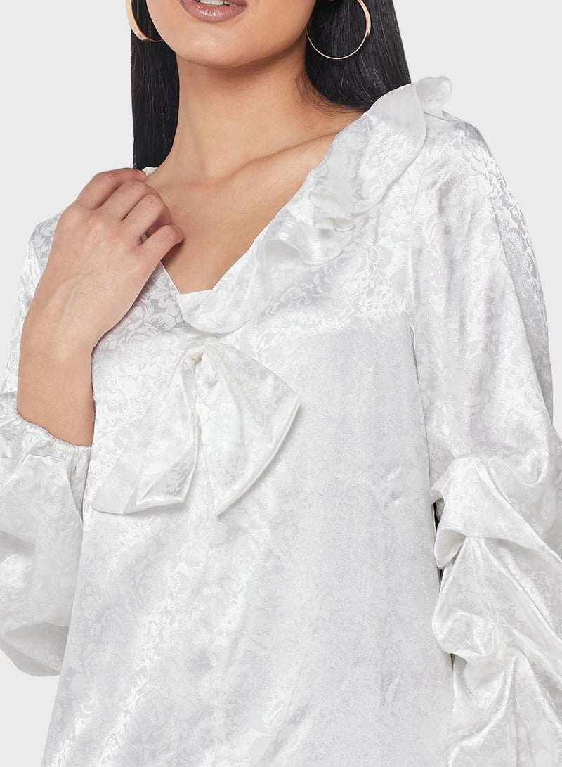 سيفي فور هانيا فستان مزين بكشكش - Image 3