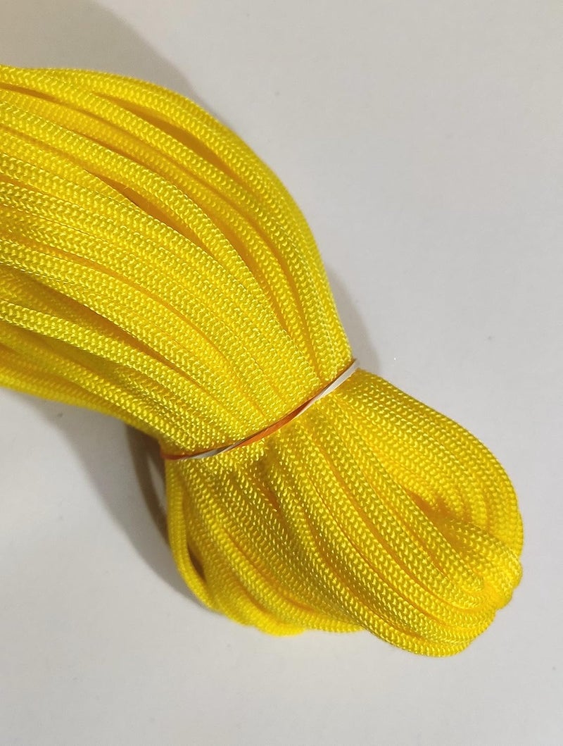 OMX Nylon Knot Macrame Beading Braided 3 mm Thread 60 Meter Cord Rope (Yellow) - Image 3