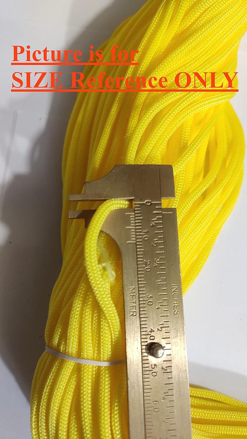 OMX Nylon Knot Macrame Beading Braided 3 mm Thread 60 Meter Cord Rope (Yellow) - Image 5