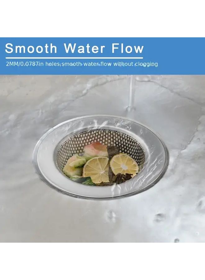Silvery 304 Stainless Steel Double Layer Kitchen Sink Strainer 4.3 Inch - Image 5