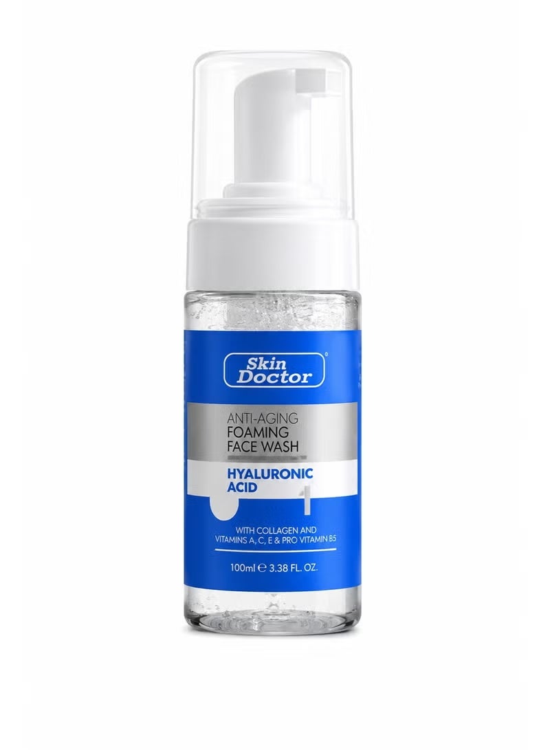 Skin Doctor Anti-Aging Foaming Face Wash with Hyaluronic Acid for Deep Cleansing & Hydration, 100ml - Image 1