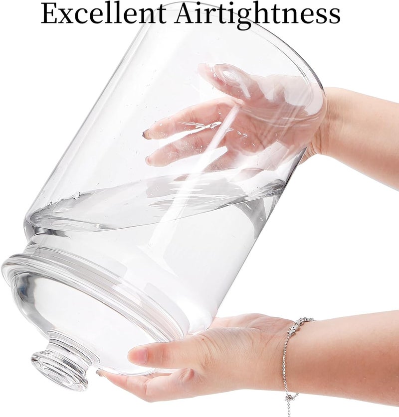 Goaste 2 Pack 130 oz Large Cookie Jar with Lid, Clear Acrylic Candy Jar Unbreakable, Airtight Food Storage Canister, Decorative Plastic Apothecary Jar with Silicone Sealing Ring for Dog Treats, Snacks - Image 3