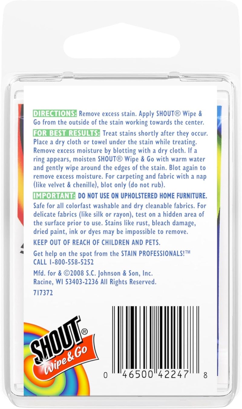 Shout Stain Remover Wipes, Travel Size - 4 ct - Image 2