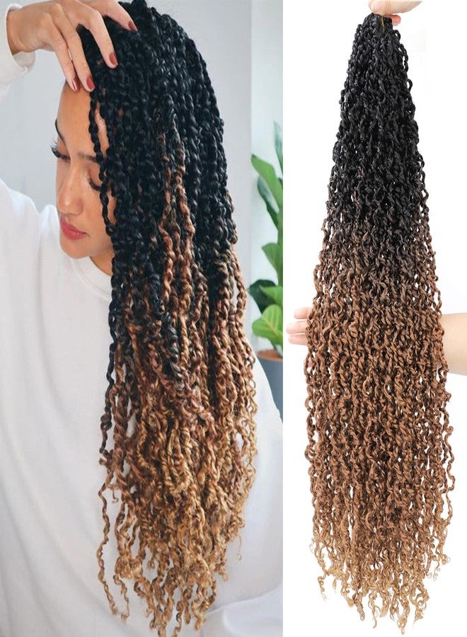 SOKU Passion Twist Crochet Hair 26" - 8 Packs Pre Twisted Senegalese Yanky Twist Crochet Hair Ombre Brown Honey Blonde Majesty Pre-looped Synthetic Dreadlocks Bohemian Locs for Black Women - Image 1