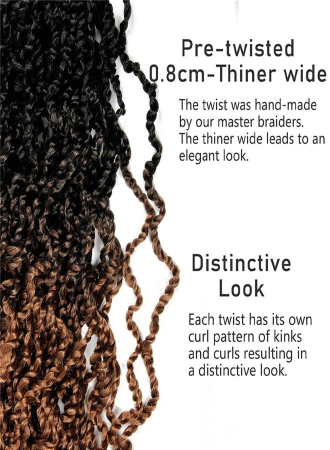 SOKU Passion Twist Crochet Hair 26" - 8 Packs Pre Twisted Senegalese Yanky Twist Crochet Hair Ombre Brown Honey Blonde Majesty Pre-looped Synthetic Dreadlocks Bohemian Locs for Black Women - Image 3