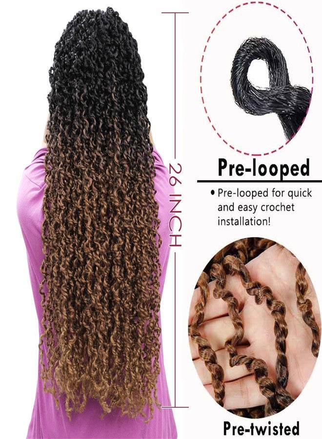 SOKU Passion Twist Crochet Hair 26" - 8 Packs Pre Twisted Senegalese Yanky Twist Crochet Hair Ombre Brown Honey Blonde Majesty Pre-looped Synthetic Dreadlocks Bohemian Locs for Black Women - Image 2