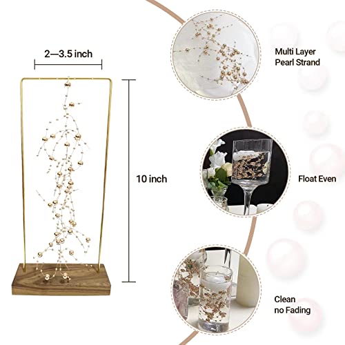 TeaSu 12pcs Pearl String, for Wedding Centerpiece, Vase Filler and Decor for Floating Candles - Image 4