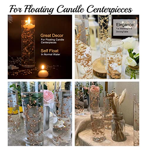 TeaSu 12pcs Pearl String, for Wedding Centerpiece, Vase Filler and Decor for Floating Candles - Image 2
