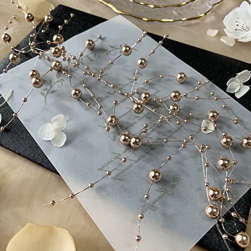 TeaSu 12pcs Pearl String, for Wedding Centerpiece, Vase Filler and Decor for Floating Candles - Image 3