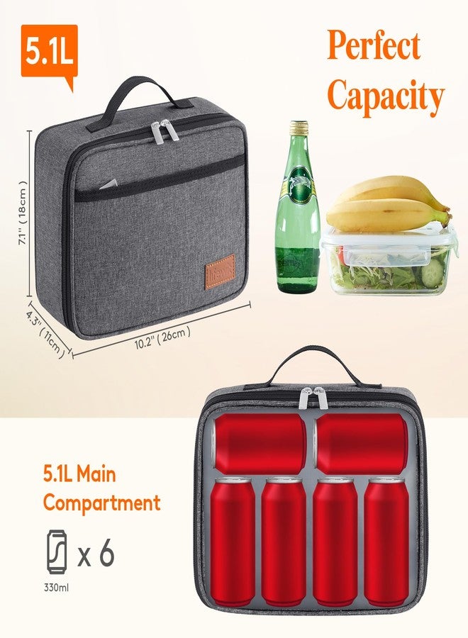 Lifewit Freezable Lunch Box, Insulated Reusable Lunch Bag with 2 Ice Packs, Mini Cooler Snack Bag for Bento Box for Salad, Sandwich, Snacks fo Men Women for Work, Dark Blue 5L - Image 3