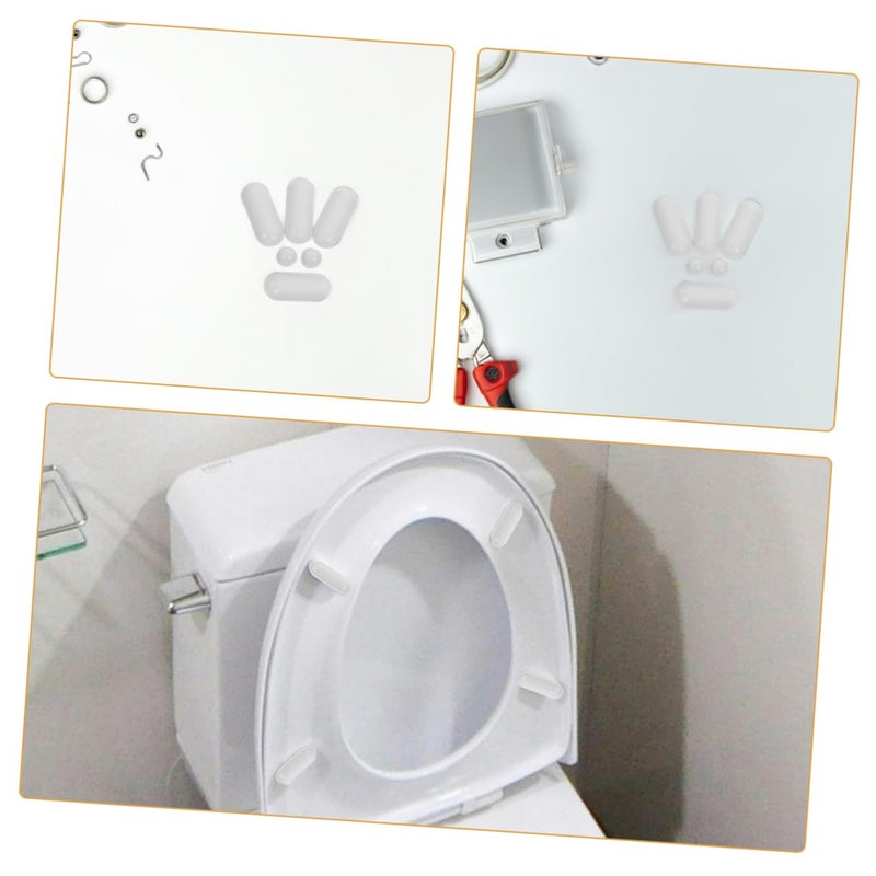 Toilet Seat Bumpers and Corner Spacers for Slip Prevention Shock Absorption Bathroom Repair - Image 4