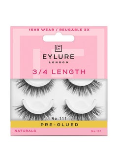 EYLURE Eylure Pre-Glued Wispy Light Texture Eyelashes, No.117, Twin Pack  - Image 1