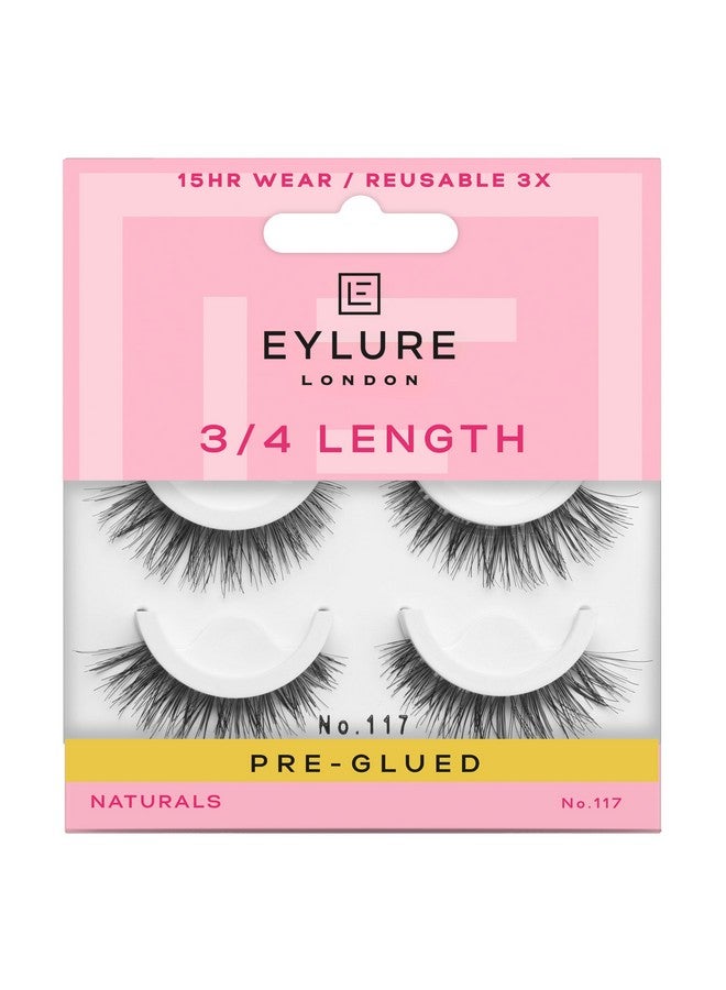 Eylure Pre-Glued Wispy Light Texture Eyelashes, No.117, Twin Pack - Image 1