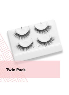 EYLURE Eylure Pre-Glued Wispy Light Texture Eyelashes, No.117, Twin Pack  - Image 2