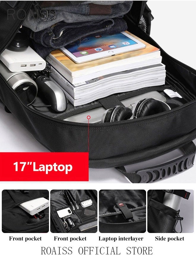 roaiss - Men Outdoor Sports Mountaineering Bag, External Charging Port, Independent Shoe Compartment, Large Capacity Scientific Compartmentalized Backpack, Short Distance Luggage Bag - Image 1