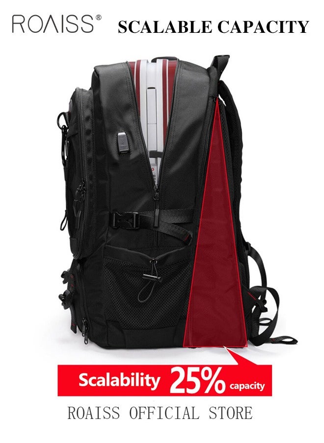roaiss - Men Outdoor Sports Mountaineering Bag, External Charging Port, Independent Shoe Compartment, Large Capacity Scientific Compartmentalized Backpack, Short Distance Luggage Bag - Image 1