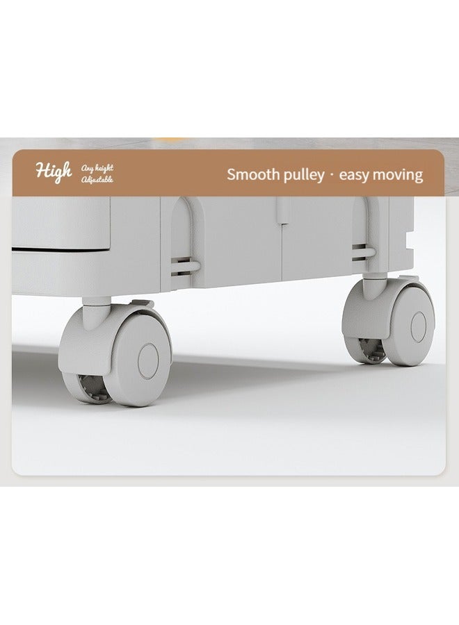 NKX 4 Layers Clear Folding Storage Boxes with Wheels - Image 4