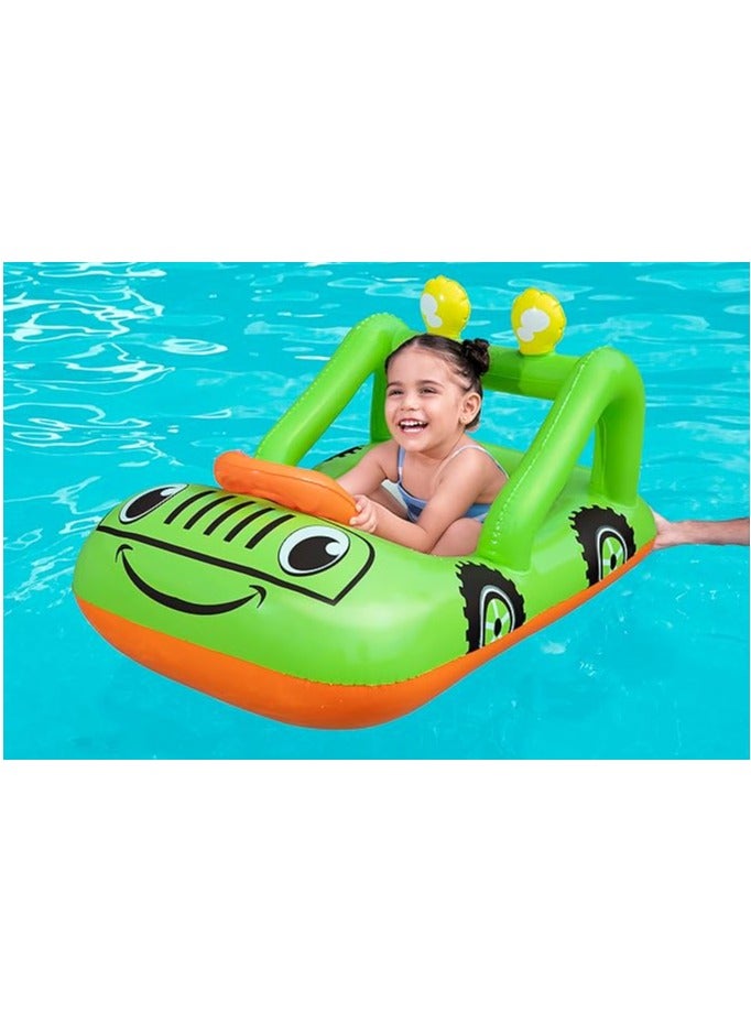 Bestway Inflatable Jeep Boat for Kids with Steering Wheel – 109x97 cm - Image 1