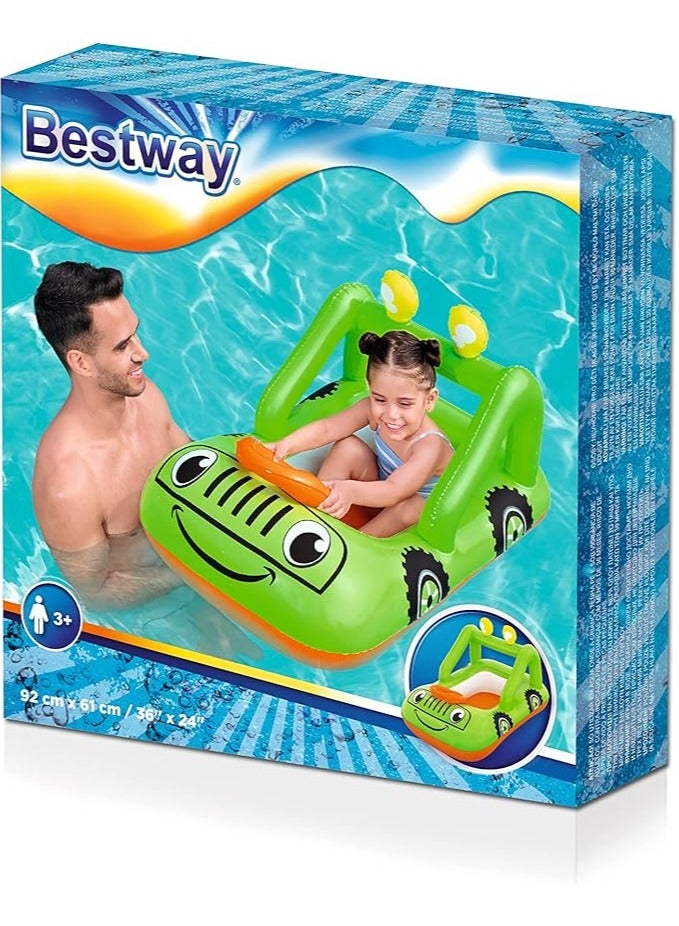 Bestway Inflatable Jeep Boat for Kids with Steering Wheel – 109x97 cm - Image 2