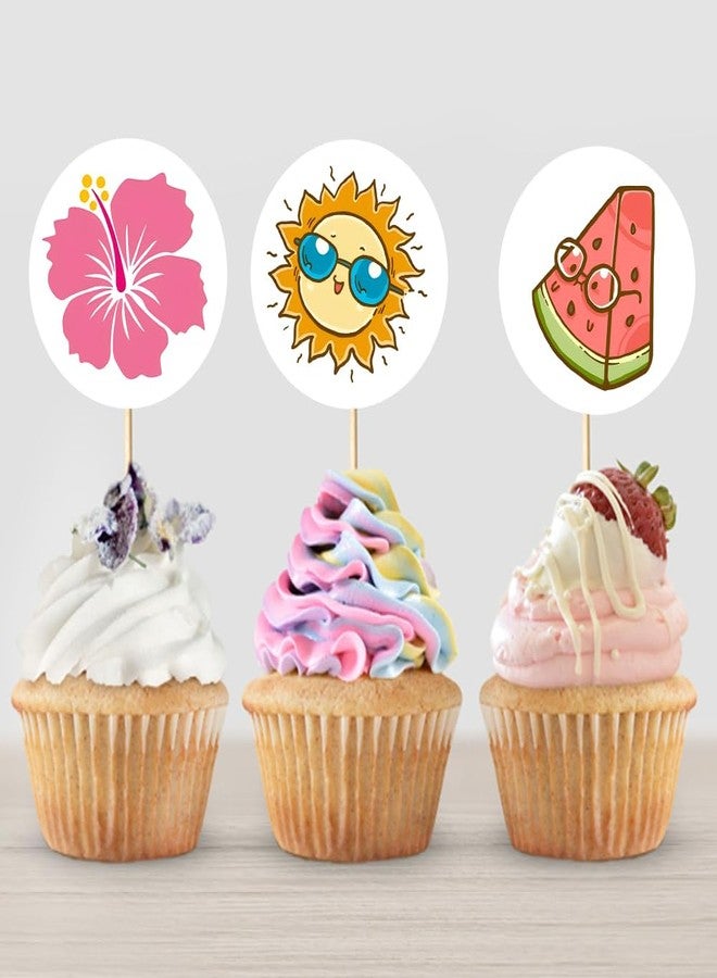 Hohamn 600 Pcs Summer Beach Stickers for Kids Teachers in 2 Rolls 1.5 Inch 16 Styles Cute Summer Stickers for Kids Birthday Party School Reward Giveaways Waterbottle Scrapbook Decor - Image 4