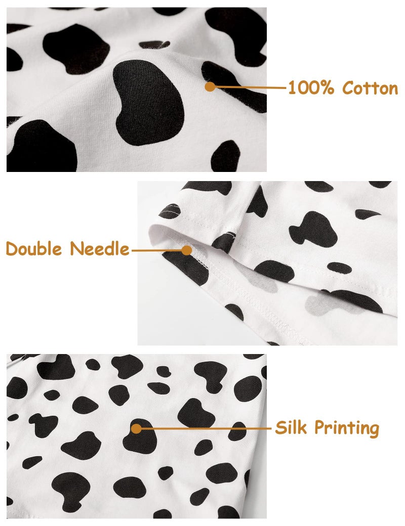 A&J DESIGN Toddler Dalmatian Pajamas Kids for Girls Boys Animal Funny Sleepwear 100 Days of School Shirt Jammies Pj Set 2T - Image 5