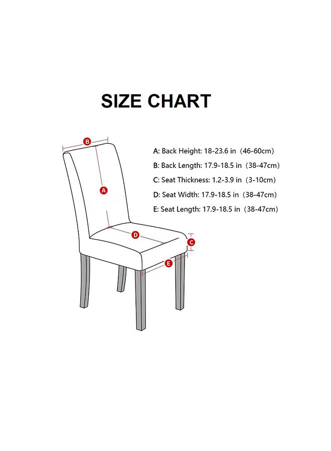 6-Piece Turkish Cotton Stretchable Chair Covers Set Grey 100x50cm - Image 2