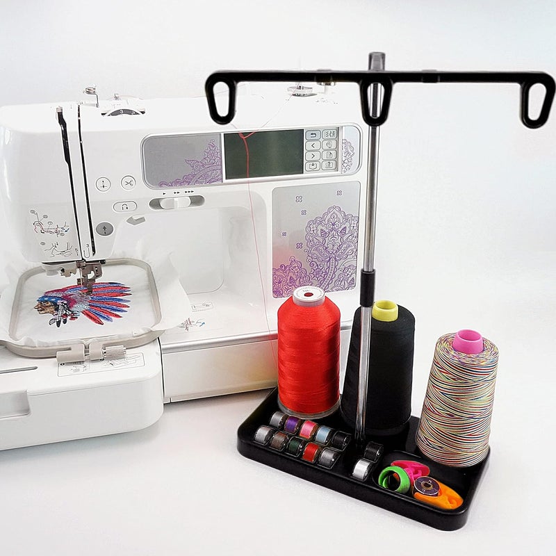 New brothread Light Weight Spool Thread Holder - 3 Holders Spool of Thread - for Embroidery, Sewing, Quilting and Overlock Machines - Four Colours for Choice - Black - Image 5