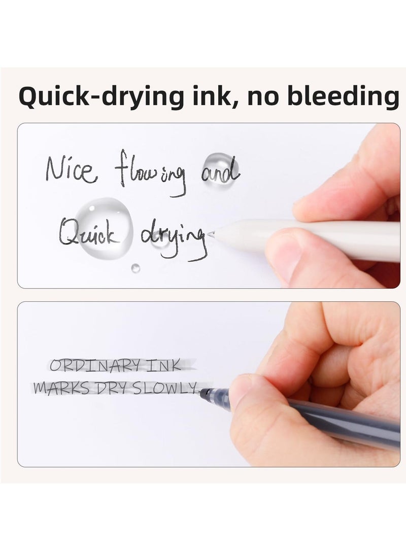 Gel Pens 5Pcs Morandi Lovely Gel Pens Retractable Quick Dry Fine Point 0.5mm Black Ink Smooth Writing Aesthetic Pens for School Office Journaling - Image 4