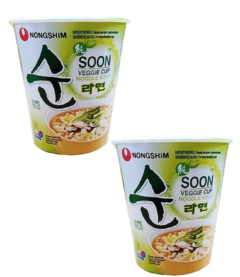 Nongshim Veggie Instant Noodles Cup 67gm*2Pack (Pack of 2) - Image 1