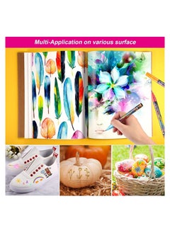 Y&D Outline Metallic Markers Set, 18 Colors Super Squiggles Double Line Paint Pens Markers, for Drawing Coloring, Greeting Card Writing, Art Crafts projects, Metal, Wood, Ceramic, Glass  - Image 5