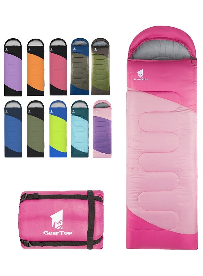 GEERTOP Backpacking Sleeping Bag for Camping, Lightweight Sleeping Bags for Adults Kids Summer Warm Cold Weather Hiking Travel - Image 1