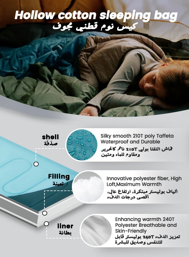 GEERTOP Backpacking Sleeping Bag for Camping, Lightweight Sleeping Bags for Adults Kids Summer Warm Cold Weather Hiking Travel - Image 5