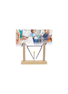 Megarya Playing With A Pine Frame Hand Percussion Triangular Instrument Adults And Children Can Have Fun  - Image 4