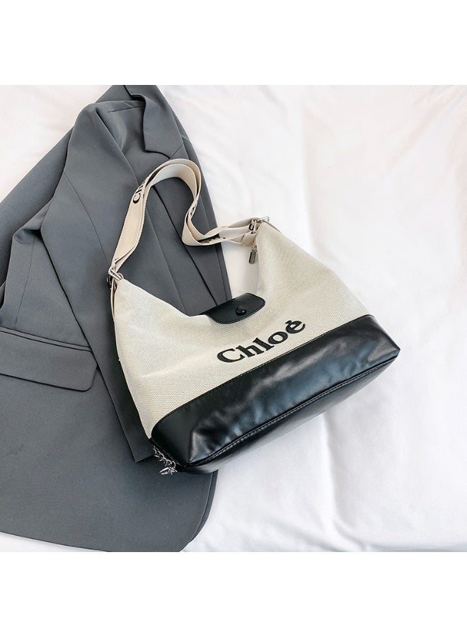 Chloe Chloé Shoulder Bag: Chic Off - White and Black Contrast Style - Image 2