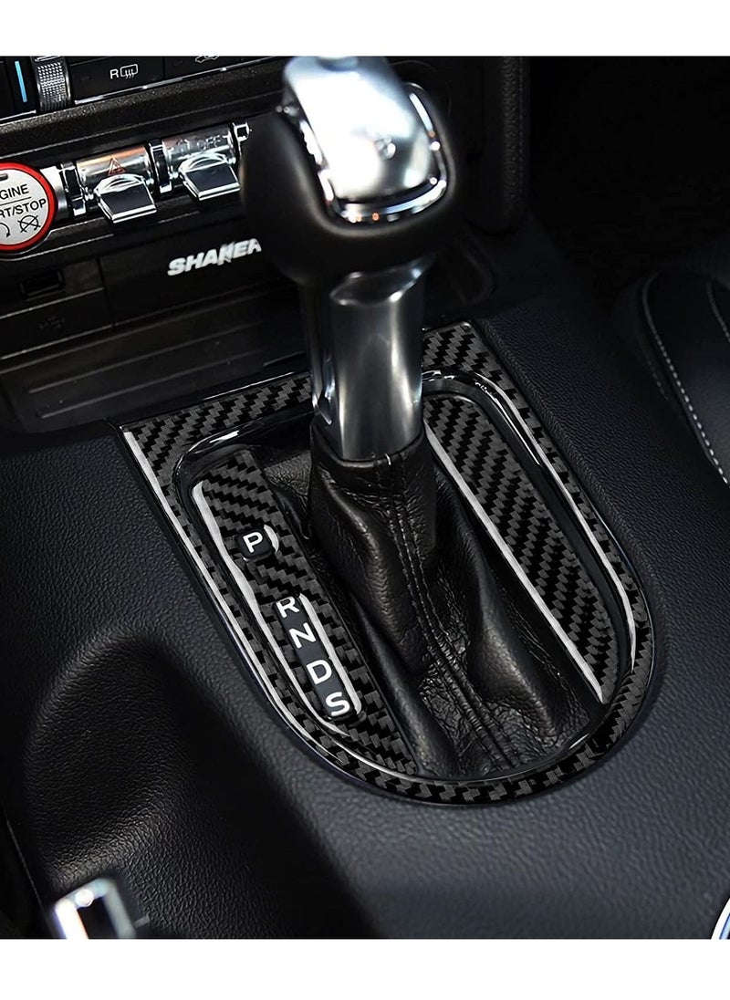 SYOSI Carbon Fiber Car Shift Panel for Ford Mustang GT 2021 2020 2019 2018 2017 2016 2015, Car Interior Modification Accessories Decorative Sticker, Frame Cover Interior Sticker Decal  - Image 2