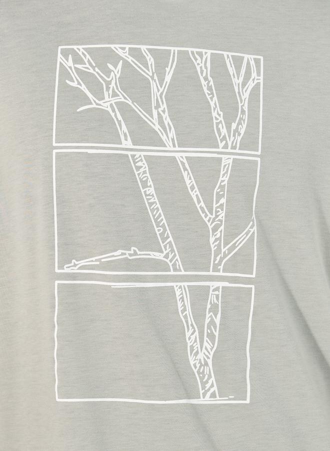 ستايلي طقم بيجامة بطبعة جرافيك بياقة دائرية وتيشيرت وشورت - Image 3