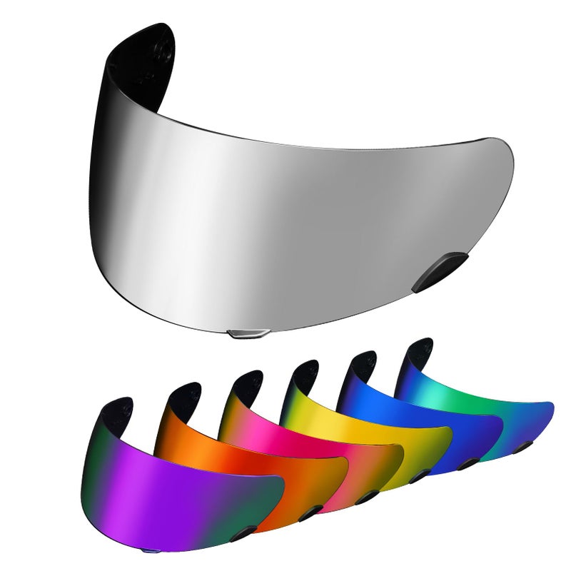 PSLER Qualifier Visor Qualifier Helmet Visor Motorcycle Face Shield Accessories Replacement for Bell QualifierStarVortexRS1RevolverSilverMirror