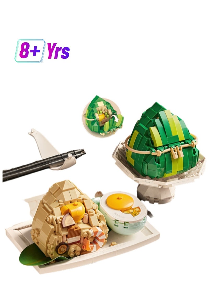 751pcs Zongzi Model Set Building Blocks Creative Diy Assembly Simulation Food Assembly Toys Children Adult Home Furnishings - Image 1