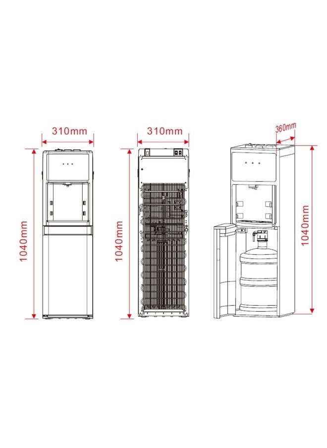 DANUBE HOME Milano Free Standing Bottom Loading Water Dispenser Floor Standing Best For Home Kitchen Office- SS Panel with Door - Model No. Yl-1639S  - Image 2