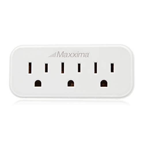Maxxima 3 Grounded Multi Outlet Adapter Wall Plug - Outlet Extender Wall Tap, Turns 1 Outlet into 3, Indoor 3 Way Plug Splitter - White - 4 Pack - Image 2