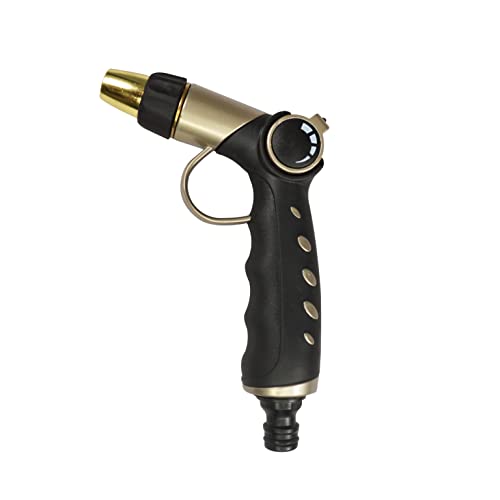 Sharpex 4 Mode Water Spray Gun for Garden Hose Nozzle, Lawn, Pet Cleaning, Car Washer, Bike Washing Spray Gun - Heavy Duty Multi Adjustable 4 Mode High Pressure Water Sprayer Gun (Black and Gold) - Image 1
