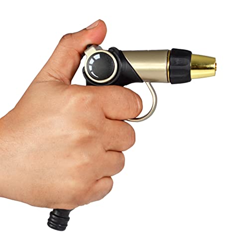 Sharpex 4 Mode Water Spray Gun for Garden Hose Nozzle, Lawn, Pet Cleaning, Car Washer, Bike Washing Spray Gun - Heavy Duty Multi Adjustable 4 Mode High Pressure Water Sprayer Gun (Black and Gold) - Image 2