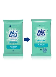 Wet Ones Wet Ones Hand Wipes, Sensitive Skin Wipes | Travel Wipes Case, Hand and Face Wipes | 20 ct. Travel Size Wipes (10 pack)  - Image 2