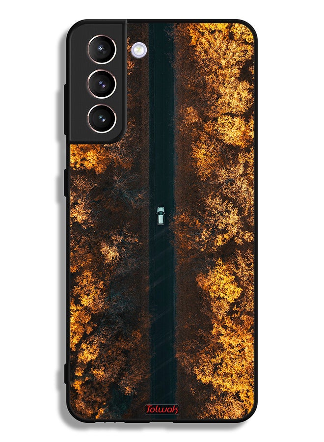 Tolwak Samsung Galaxy S21 Plus 5G Protective Case Cover Road In Autumn Trees - Image 3
