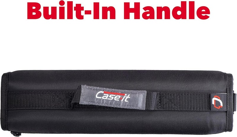 Case it Case-It The Classic Zipper Binder - 2 Inch O-Rings - Multiple Pockets - 350 Sheet Capacity - Comes with Shoulder Strap - Midnight Blue D-251 - Image 5