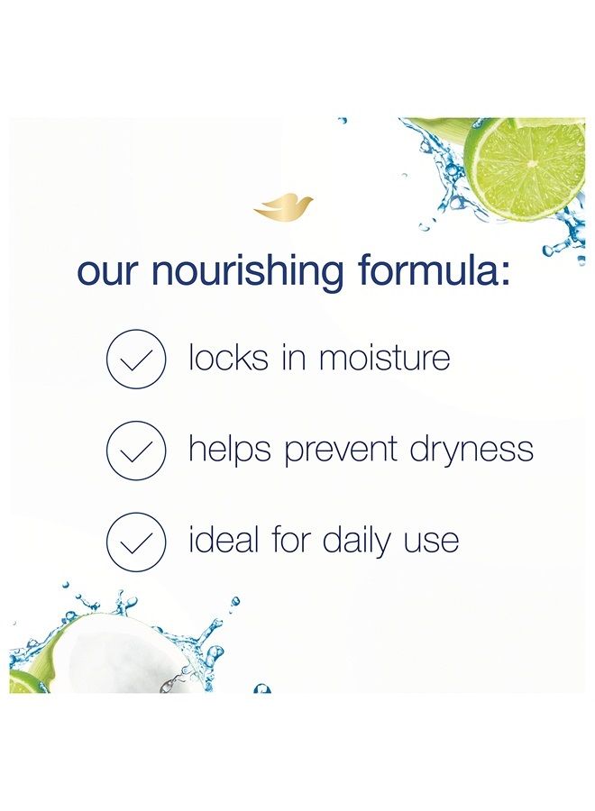 Dove شامبو مرطب أسرار مغذية مع مضخة للاستخدام اليومي بجوز الهند والترطيب للشعر الجاف برائحة الليمون المنعشة 25.4 أونصة - Image 3