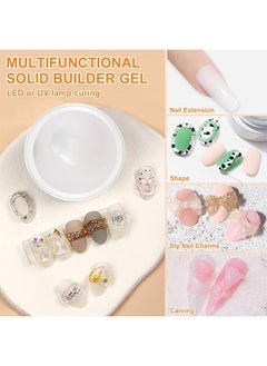 LIMEGIRL Solid Sculpture Builder Gel For Nails, Nail Sculpting Gel, Non-Sticky Hand Solid Builder Gel, Upgrade Hard Nail Extension Gel, 3D Sculpting Gel For Nail Art Design Salon Nail Art (White Color)  - Image 5