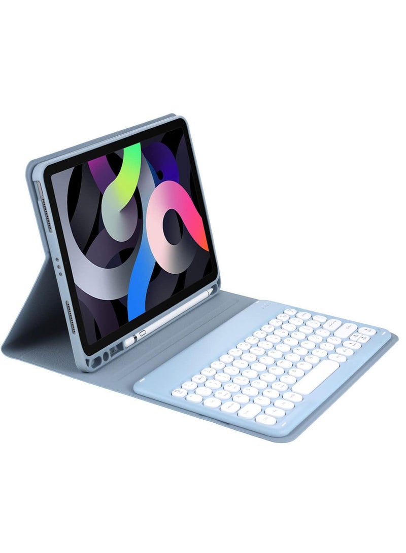 ELTRAZONE Apple Ipad Air 4 (10.9”) English Arabic Smart Wireless Bluetooth Keyboard Case Cover With Pen Slot Black - Image 3